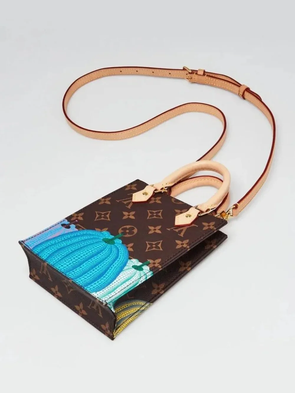 Louis Vuitton x YK Monogram Canvas Pumpkin Petit Sac Plat Bag